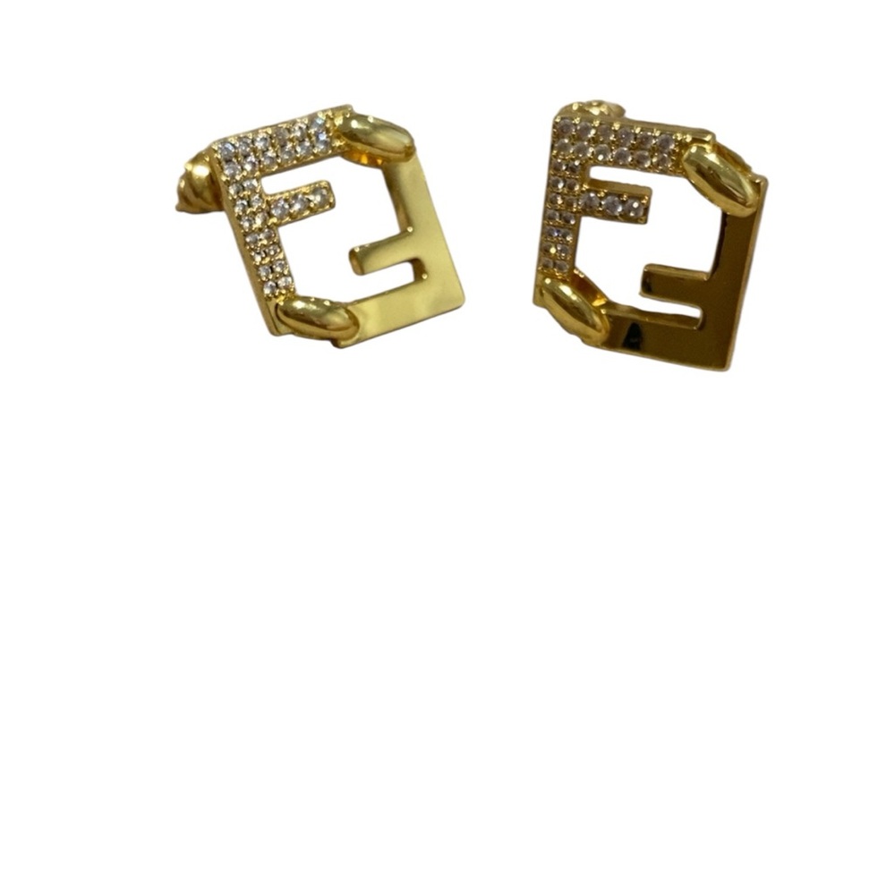Gold FF Earrings